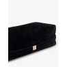 Scoop suede clutch