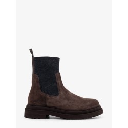 Suede ankle boots with Monili detail