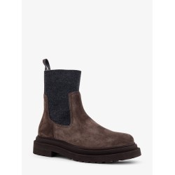 Suede ankle boots with Monili detail
