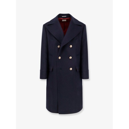 Double-breasted wool coat