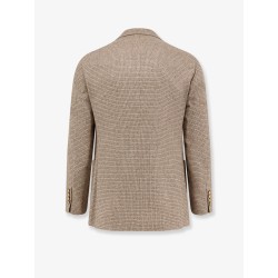 Silk, wool and cashmere double-breasted blazer