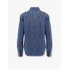 Denim shirt with vlogo buttons