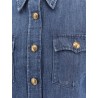 Denim shirt with vlogo buttons
