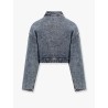 Spiral stone-washed denim jacket