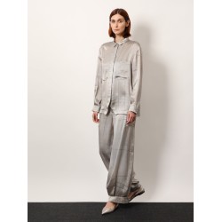 Printed silk trouser
