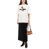 WHITE COTTON T-SHIRT WITH TULIP PRINT