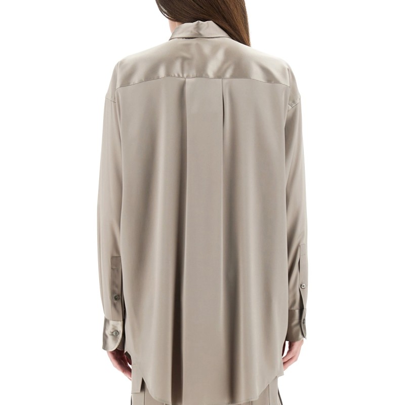 STRETCH SILK SATIN SHIRT