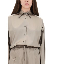 STRETCH SILK SATIN SHIRT