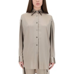 STRETCH SILK SATIN SHIRT