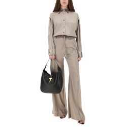 STRETCH SILK SATIN SHIRT