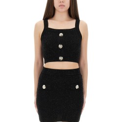 TWEED CROP TOP