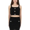 TWEED CROP TOP