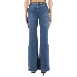 FLARED JEANS WITH BELT