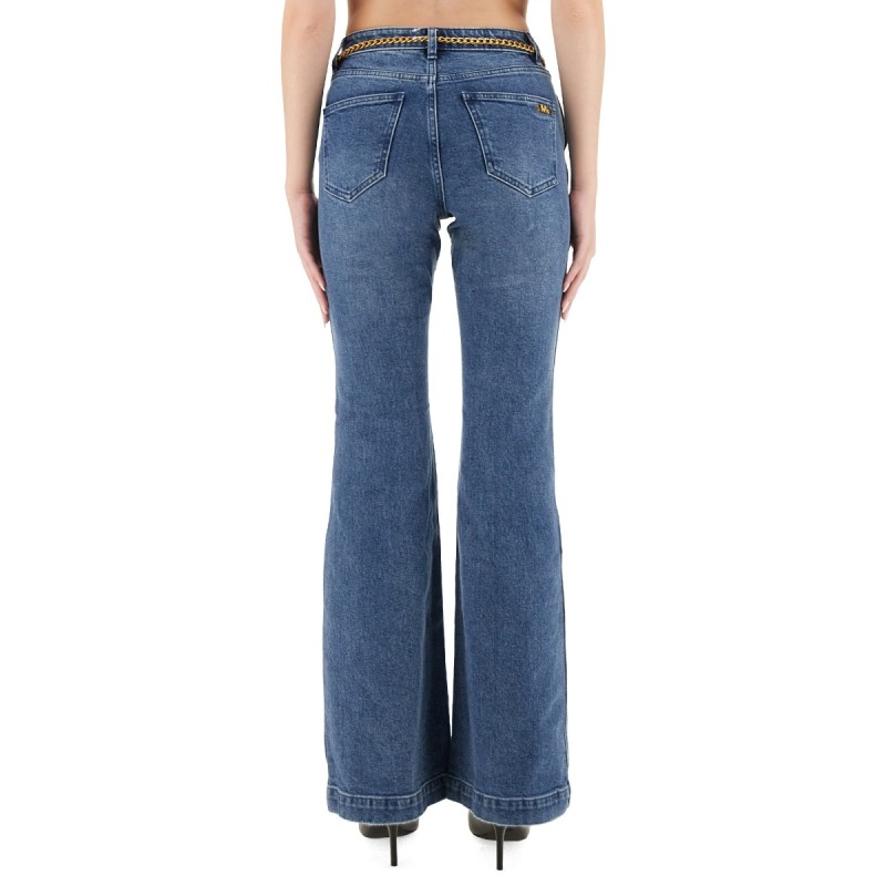 FLARED JEANS WITH BELT