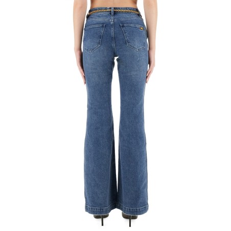 FLARED JEANS WITH BELT