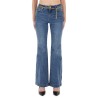 FLARED JEANS WITH BELT