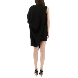 DRAPED DRESS WITH PIERCINGS