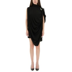 DRAPED DRESS WITH PIERCINGS