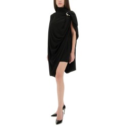 DRAPED DRESS WITH PIERCINGS