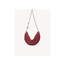 Halfmoon leather shoulder bag