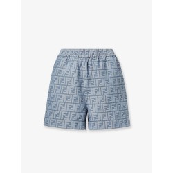 FF cotton and linen shorts