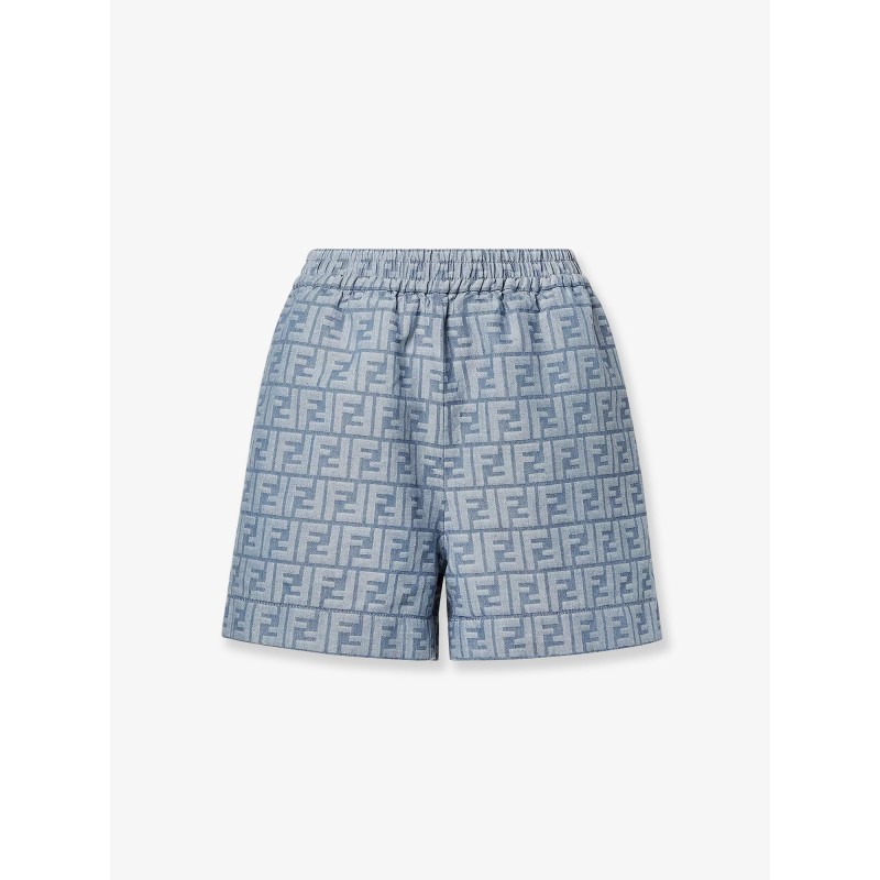 FF cotton and linen shorts