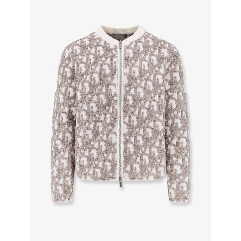 Dior Oblique wool and cotton blend jacquard cardigan