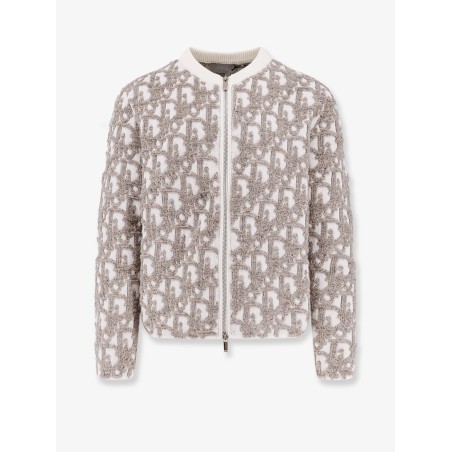 Dior Oblique wool and cotton blend jacquard cardigan