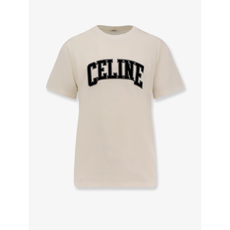 Cotton jersey T-shirt with flocked logo