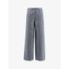 Cotton and linen trousers with all-over FF motif
