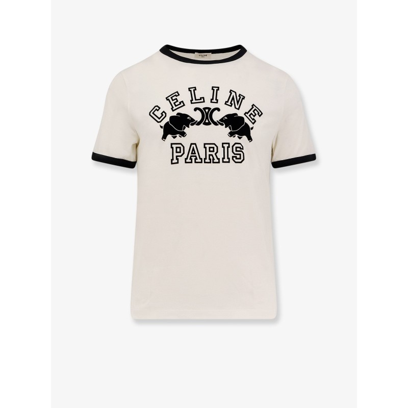 Cotton jersey T-shirt with flocked logo