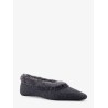 Shearling edge wool ballerinas