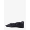 Shearling edge wool ballerinas