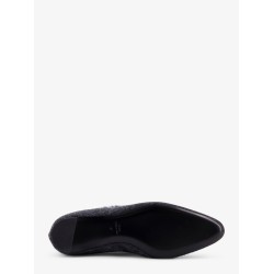 Shearling edge wool ballerinas