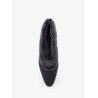 Shearling edge wool ballerinas