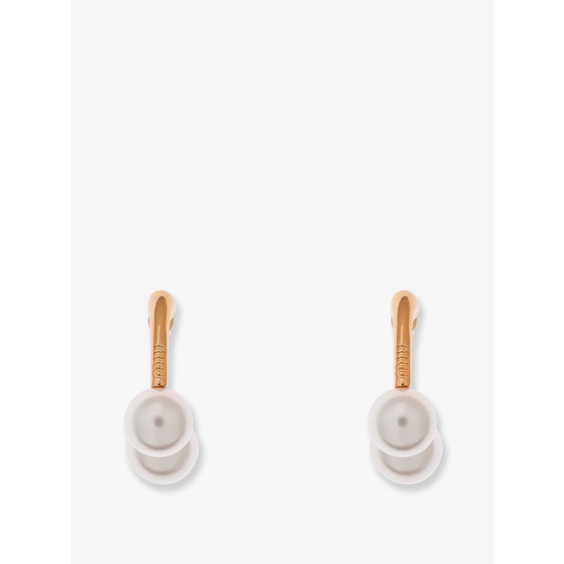 Metal and perals earrings