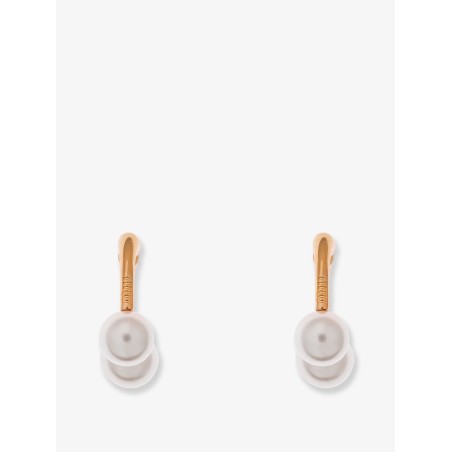 Metal and perals earrings