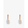 Metal and perals earrings