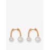 Metal and perals earrings
