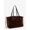 XL Du Jour suede shoulder bag