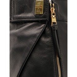 Leather miniskirt