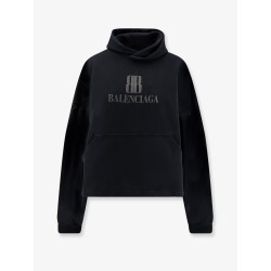 Cropped cotton sweatshirt