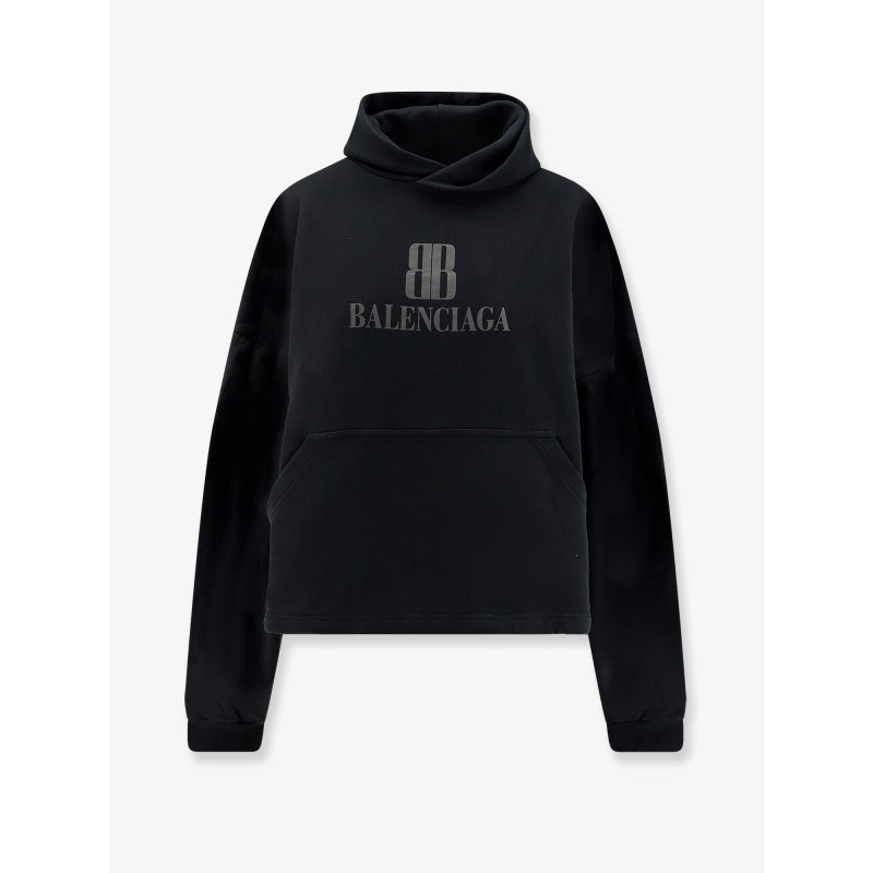 Cropped cotton sweatshirt