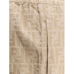 FF cotton and linen shorts
