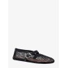 Fishnet Ballerinas with patent leather profiles