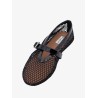 Fishnet Ballerinas with patent leather profiles