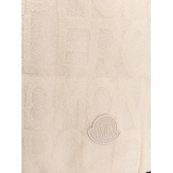 Padded cotton blend vest with all-over logo