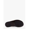 Leather sandals with perforated logo detail