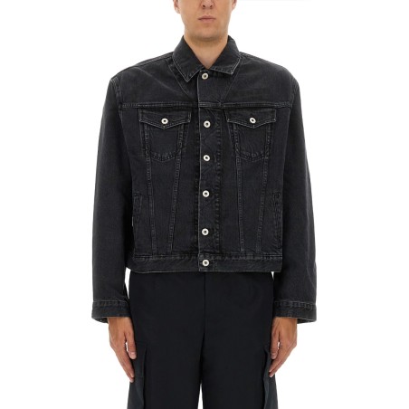 TRUKER JACKET WITH "BOKE FLOWER" EMBROIDERY