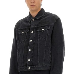 TRUKER JACKET WITH "BOKE FLOWER" EMBROIDERY